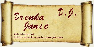 Drenka Janić vizit kartica